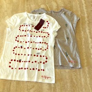 Two New Tommy Hilfiger girls tees L
